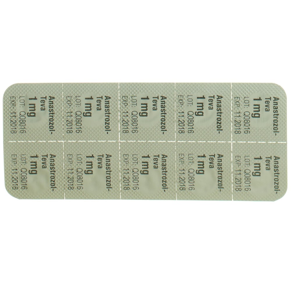 ANASTROZOL Teva cpr pell 1 mg 100 pce ANASTROZOL Teva cpr pell 1 mg 100 pce