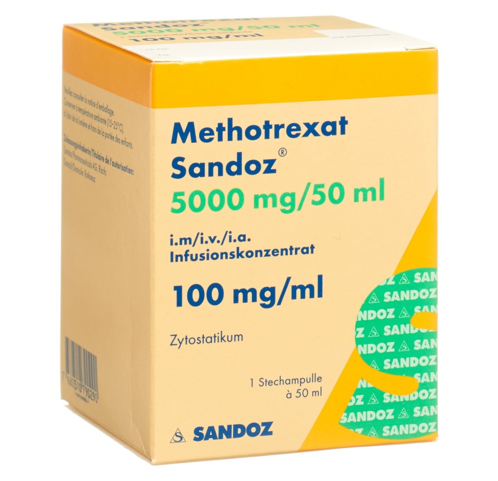 METHOTREXATE Sandoz conc perf 5000 mg flac 50 ml METHOTREXATE Sandoz conc perf 5000 mg flac 50 ml
