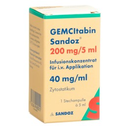 GEMCITABINE Sandoz conc perf 200 mg/5ml flac
