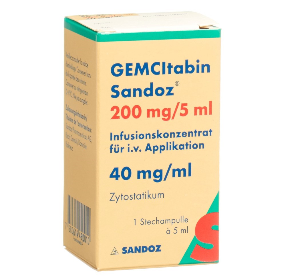GEMCITABINE Sandoz conc perf 200 mg/5ml flac GEMCITABINE Sandoz conc perf 200 mg/5ml flac