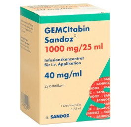 GEMCITABINE Sandoz conc perf 1000 mg/25ml flac