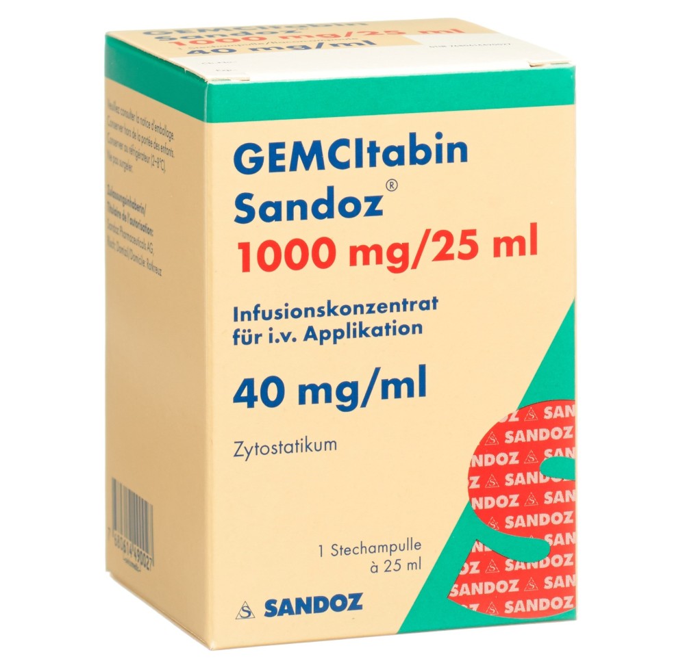 GEMCITABINE Sandoz conc perf 1000 mg/25ml flac GEMCITABINE Sandoz conc perf 1000 mg/25ml flac