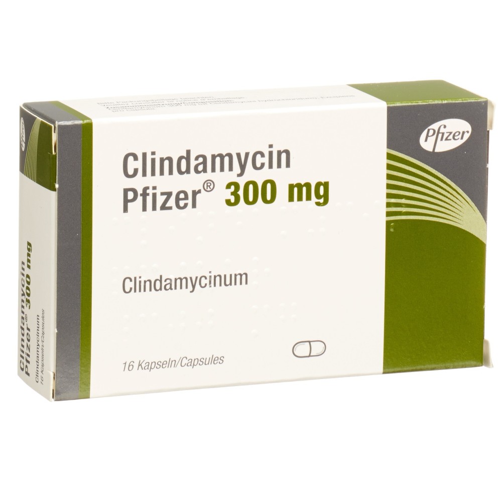 CLINDAMYCIN Pfizer caps 300 mg 16 pce CLINDAMYCIN Pfizer caps 300 mg 16 pce
