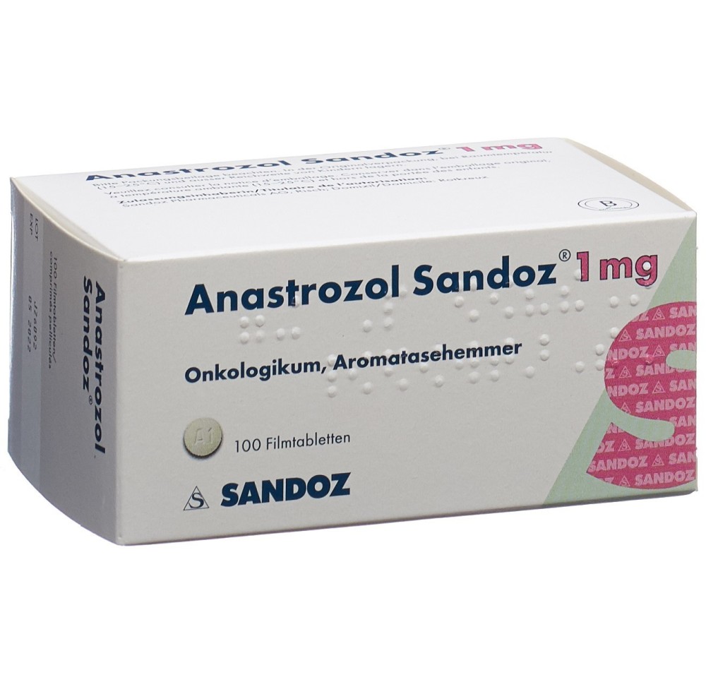 ANASTROZOLE Sandoz cpr pell 1 mg 100 pce ANASTROZOLE Sandoz cpr pell 1 mg 100 pce