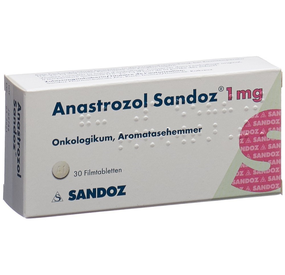 ANASTROZOLE Sandoz cpr pell 1 mg 30 pce ANASTROZOLE Sandoz cpr pell 1 mg 30 pce