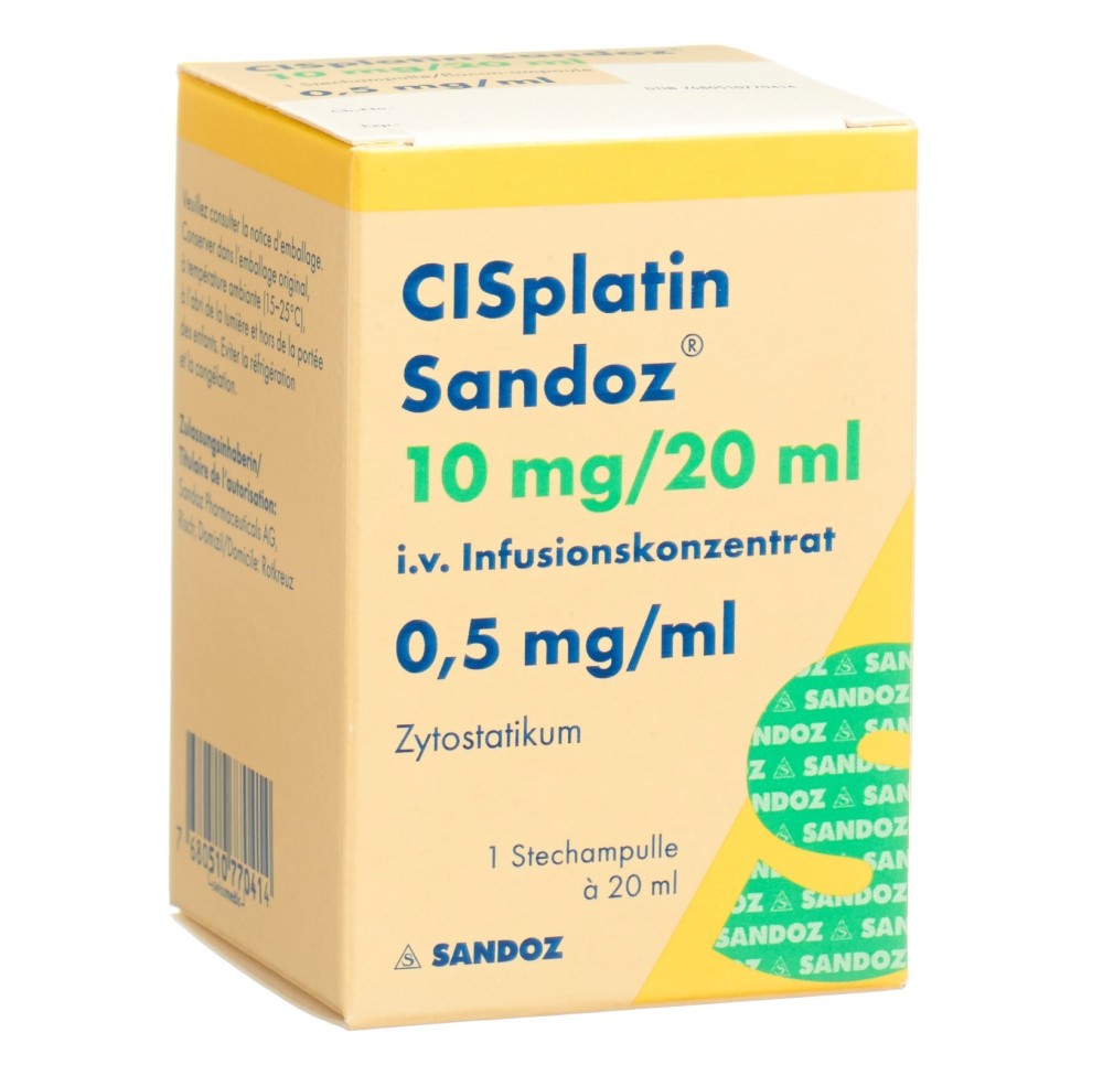 CISPLATINE Sandoz 10 mg/20ml flac 20 ml CISPLATINE Sandoz 10 mg/20ml flac 20 ml