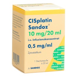 CISPLATINE Sandoz 10 mg/20ml flac 20 ml