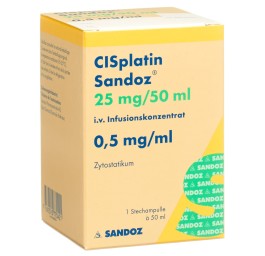 CISPLATINE Sandoz 25 mg/50ml flac 50 ml