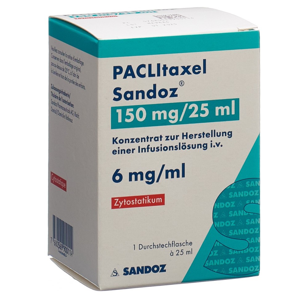 PACLITAXEL Sandoz 150 mg/25ml flac 25 ml PACLITAXEL Sandoz 150 mg/25ml flac 25 ml