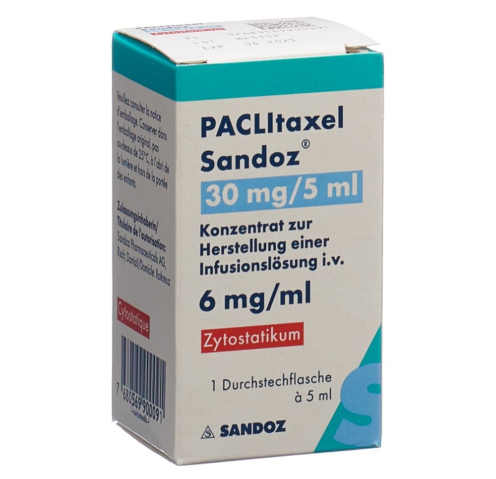 PACLITAXEL Sandoz 30 mg/5ml flac 5 ml PACLITAXEL Sandoz 30 mg/5ml flac 5 ml