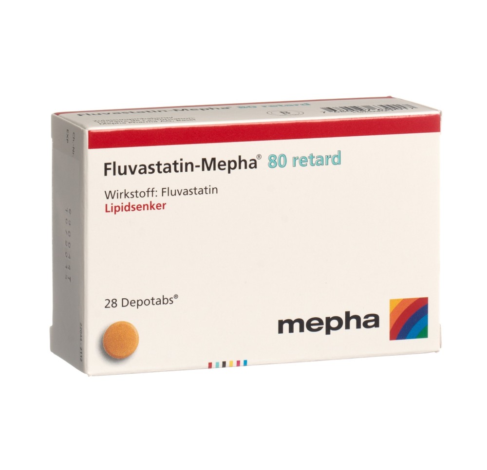 FLUVASTATIN Mepha retard depotabs 80 mg 28 pce FLUVASTATIN Mepha retard depotabs 80 mg 28 pce