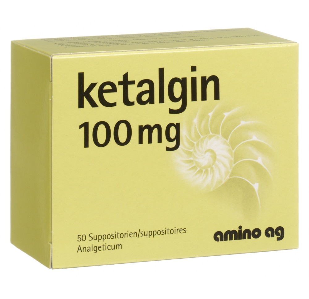 KETALGINE supp 100 mg 50 pce KETALGINE supp 100 mg 50 pce
