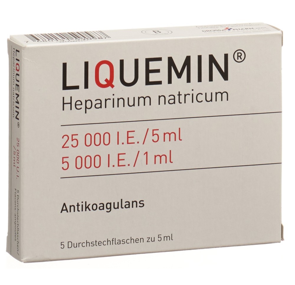 LIQUEMINE sol inj 25000 UI/5ml 5 flac 5 ml