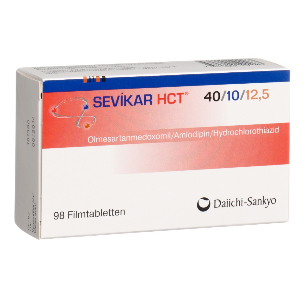 SEVIKAR HCT cpr pell 40/10/12.5 mg 98 pce SEVIKAR HCT cpr pell 40/10/12.5 mg 98 pce