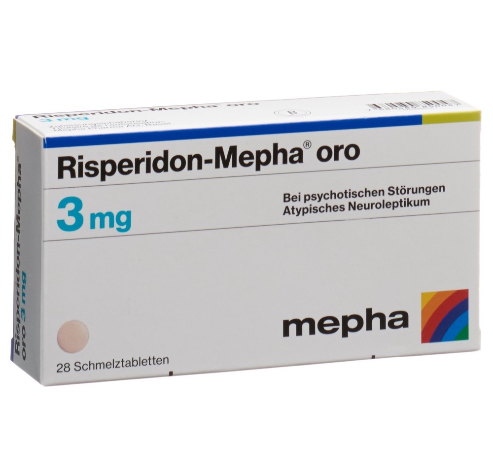 RISPERIDON Mepha oro cpr orodisp 3 mg 28 pce RISPERIDON Mepha oro cpr orodisp 3 mg 28 pce