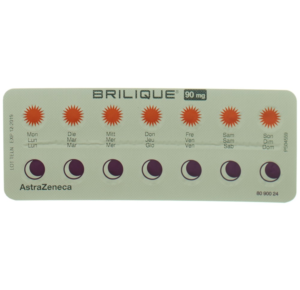 BRILIQUE cpr pell 90 mg 168 pce BRILIQUE cpr pell 90 mg 168 pce