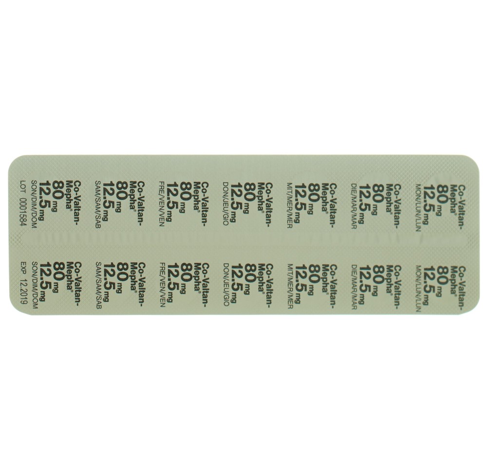 CO-VALTAN Mepha cpr pell 80/12.5 mg 98 pce CO-VALTAN Mepha cpr pell 80/12.5 mg 98 pce