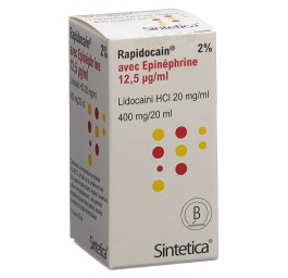 RAPIDOCAIN 20 mg/ml + Epin 12.5 mcg/ml vial 20 ml