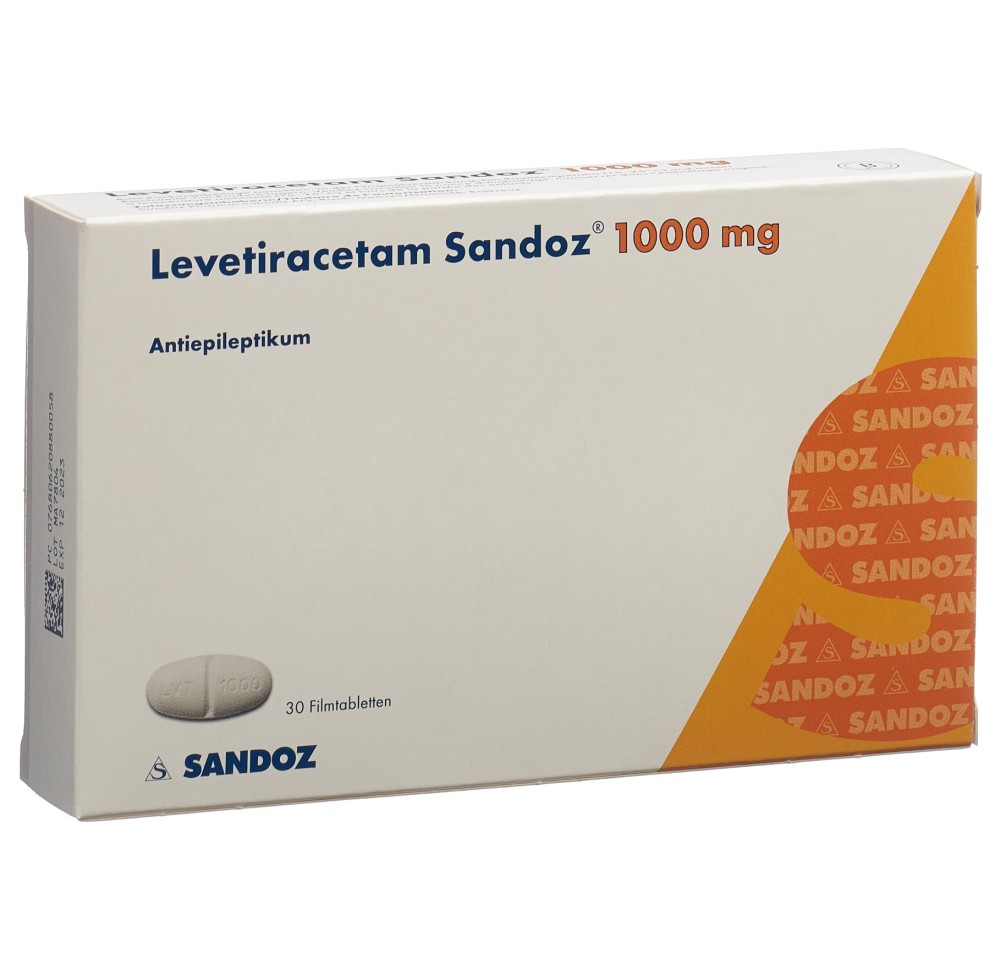 LEVETIRACETAM Sandoz cpr pell 1000 mg 30 pce LEVETIRACETAM Sandoz cpr pell 1000 mg 30 pce