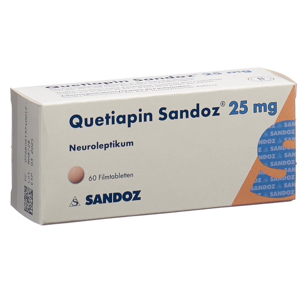 QUETIAPINE Sandoz cpr pell 25 mg 60 pce QUETIAPINE Sandoz cpr pell 25 mg 60 pce