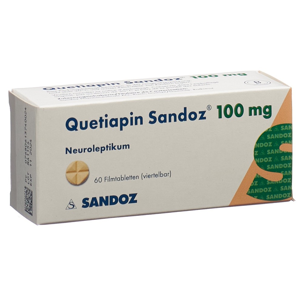 QUETIAPINE Sandoz cpr pell 100 mg 60 pce QUETIAPINE Sandoz cpr pell 100 mg 60 pce