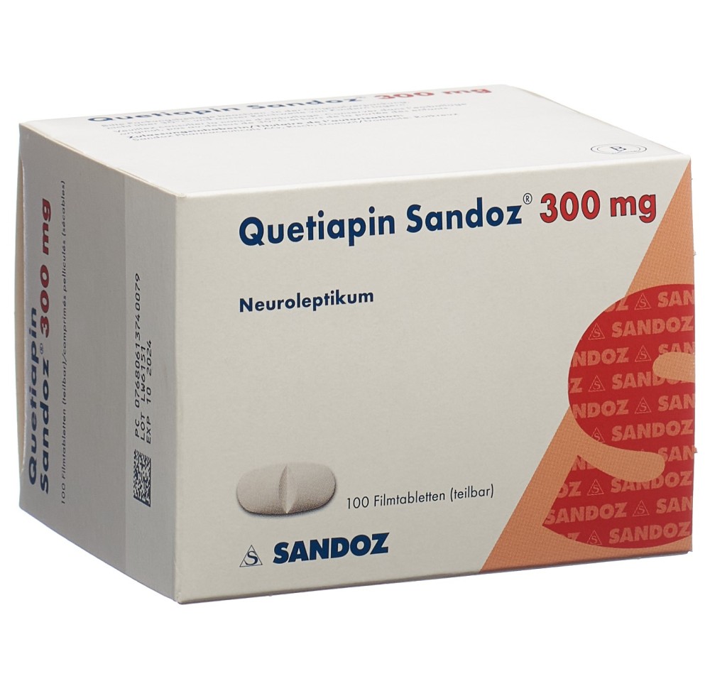 QUETIAPINE Sandoz cpr pell 300 mg 100 pce QUETIAPINE Sandoz cpr pell 300 mg 100 pce