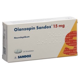 OLANZAPINE Sandoz cpr pell 15 mg 28 pce