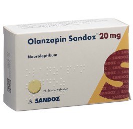 OLANZAPINE Sandoz cpr orodisp 20 mg 28 pce