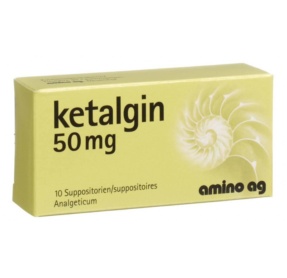 KETALGINE supp 50 mg 10 pce KETALGINE supp 50 mg 10 pce