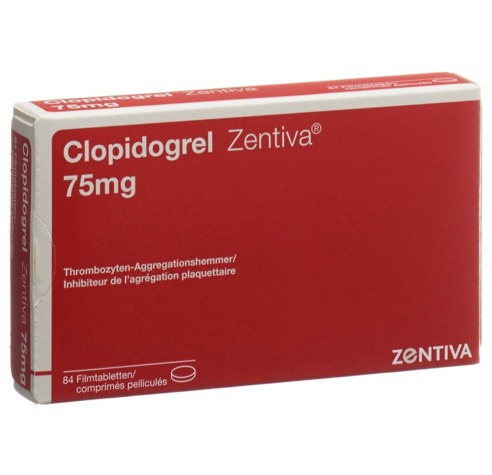 CLOPIDOGREL Zentiva cpr pell 75 mg 84 pce CLOPIDOGREL Zentiva cpr pell 75 mg 84 pce