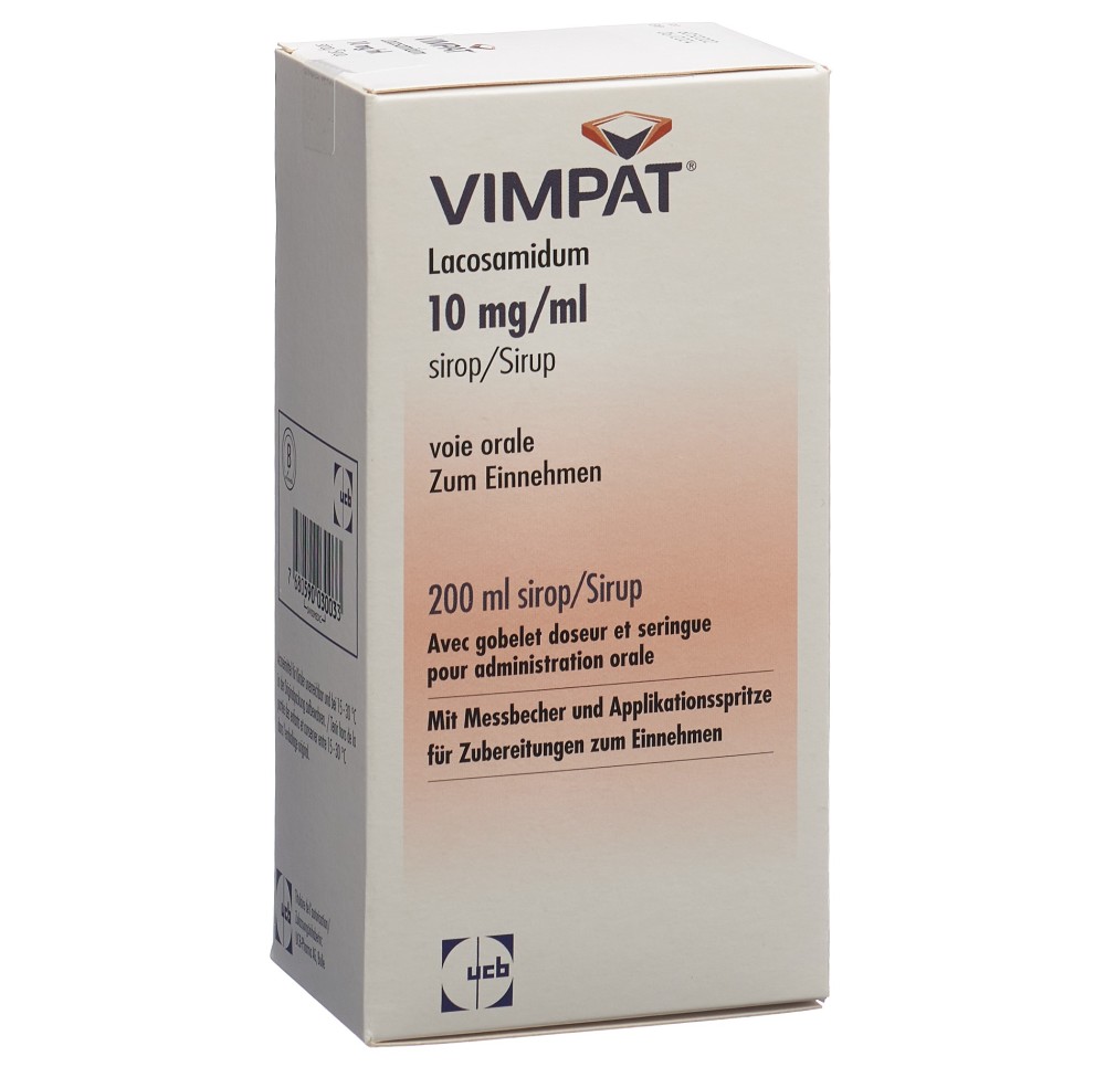 VIMPAT sirop 10 mg/ml fl 200 ml VIMPAT sirop 10 mg/ml fl 200 ml