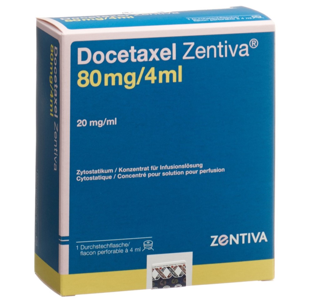 DOCETAXEL Zentiva conc perf 80 mg/4ml flac DOCETAXEL Zentiva conc perf 80 mg/4ml flac