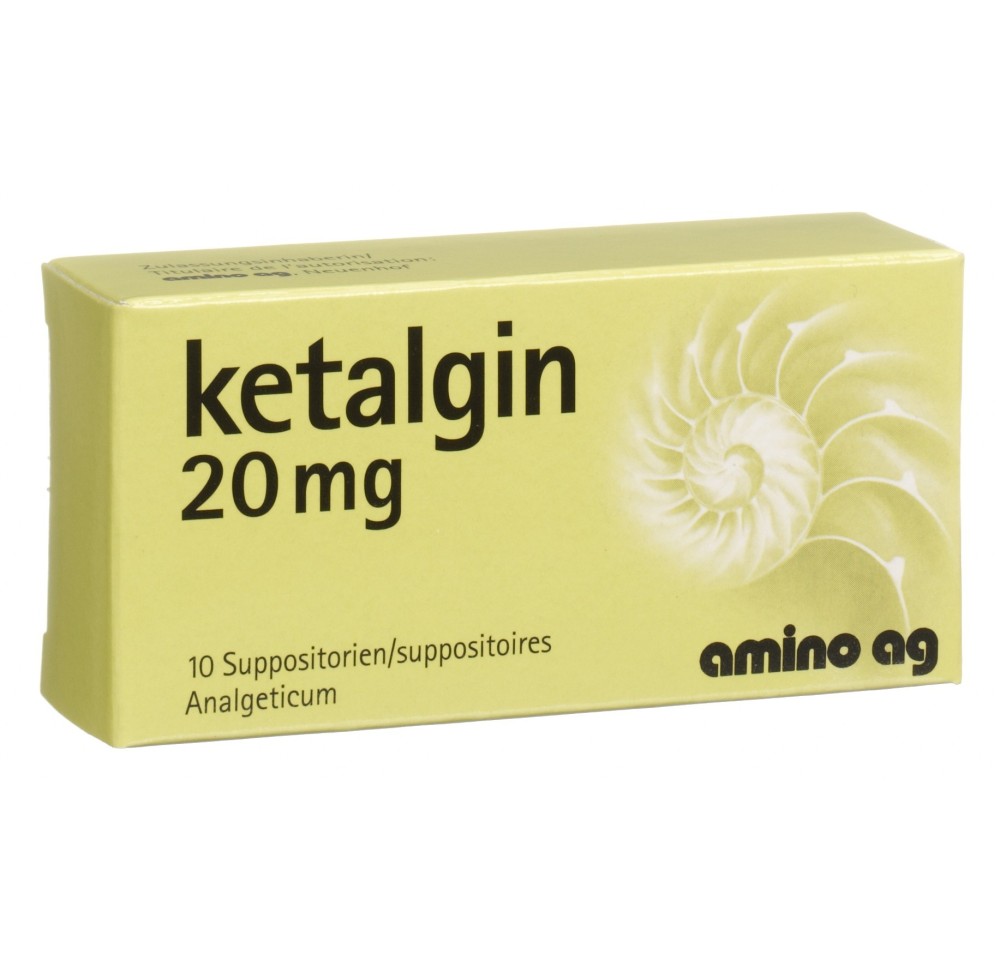 KETALGINE supp 20 mg 10 pce