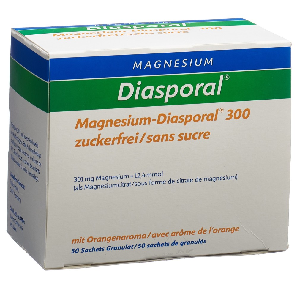 MAGNESIUM DIASPORAL 300 mg sans sucre sach 50 pce MAGNESIUM DIASPORAL 300 mg sans sucre sach 50 pce