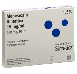 MEPIVACAIN Sintetica sol inj 1.5 % 5 amp 20 ml