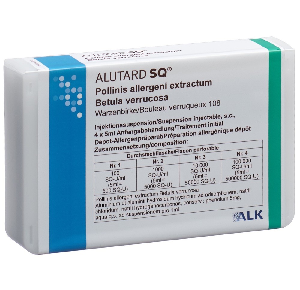 ALUTARD SQ betula verrucosa trait dép 4 x 5 ml ALUTARD SQ betula verrucosa trait dép 4 x 5 ml