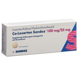 CO-LOSARTAN Sandoz cpr pell 100/25mg 28 pce