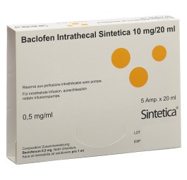 BACLOFEN Intrathecal Sint 10 mg/20ml 5 amp 20 ml