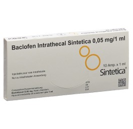 BACLOFEN Intrathecal Sint 0.05 mg/1ml 10 amp 1 ml