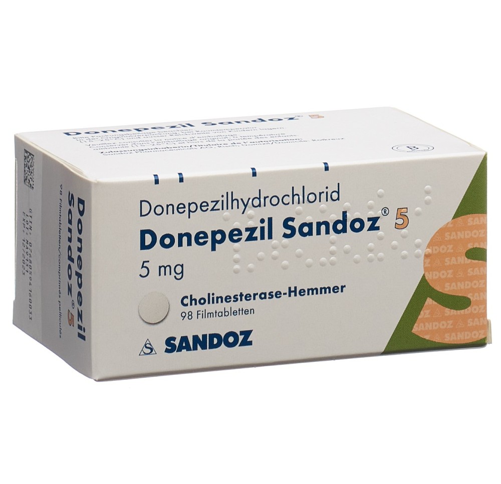 DONEPEZIL Sandoz cpr pell 5 mg 98 pce DONEPEZIL Sandoz cpr pell 5 mg 98 pce