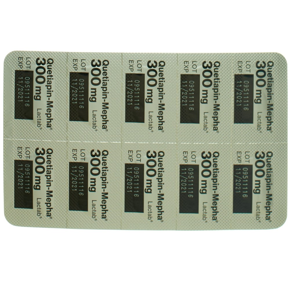 QUETIAPIN Mepha cpr pell 300 mg 100 pce QUETIAPIN Mepha cpr pell 300 mg 100 pce
