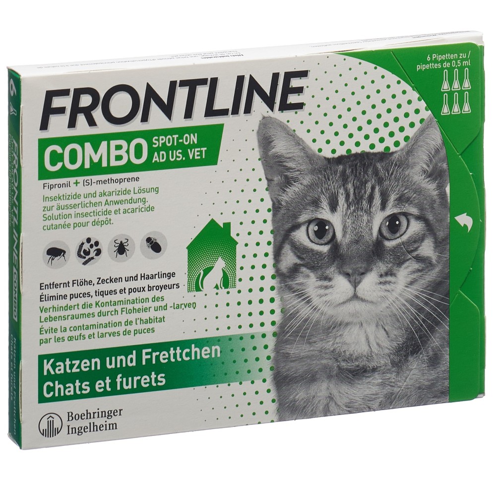 FRONTLINE combo spot on sol chats 6 x 0.5 ml FRONTLINE combo spot on sol chats 6 x 0.5 ml