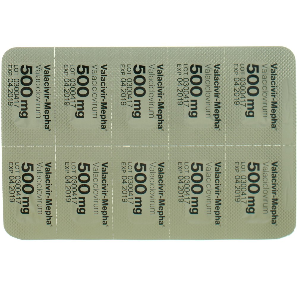 VALACIVIR Mepha cpr pell 500 mg 30 pce VALACIVIR Mepha cpr pell 500 mg 30 pce