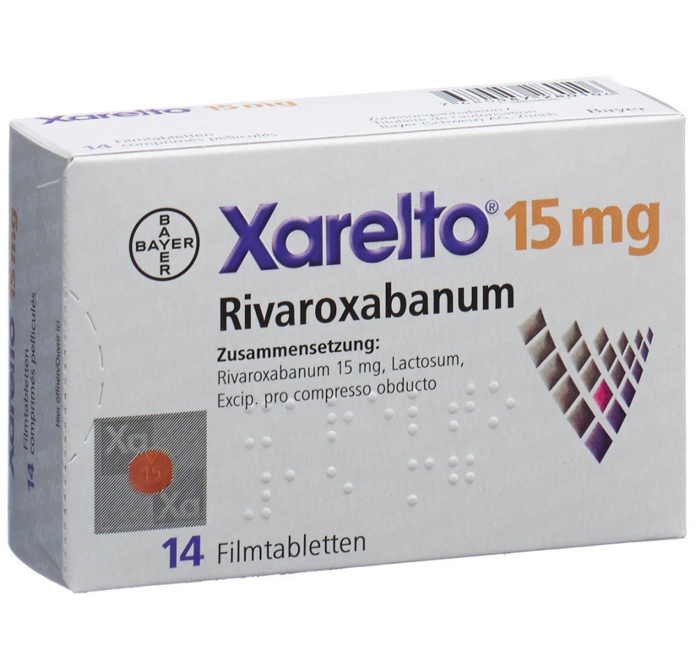 XARELTO cpr pell 15 mg 14 pce XARELTO cpr pell 15 mg 14 pce