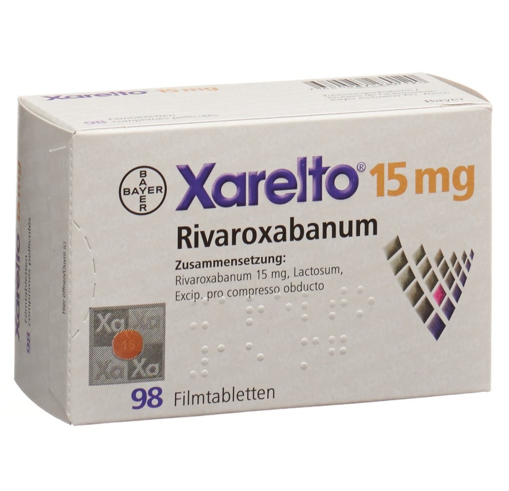 XARELTO cpr pell 15 mg 98 pce XARELTO cpr pell 15 mg 98 pce