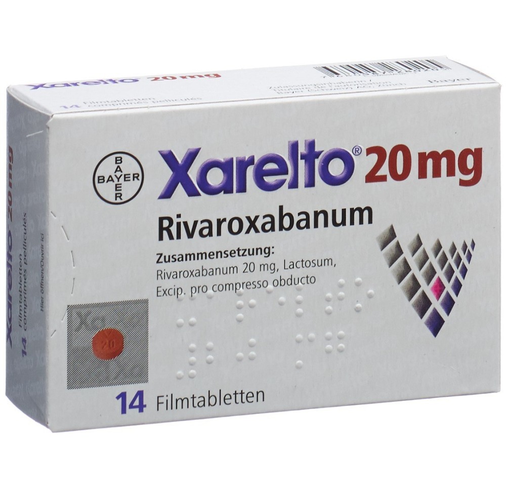 XARELTO cpr pell 20 mg 14 pce XARELTO cpr pell 20 mg 14 pce