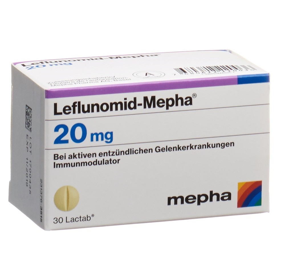 LEFLUNOMID Mepha Lactab 20 mg bte 30 pce LEFLUNOMID Mepha Lactab 20 mg bte 30 pce