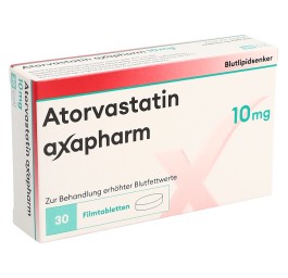 ATORVASTATINE axapharm cpr pell 10 mg 30 pce