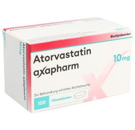ATORVASTATINE axapharm cpr pell 10 mg 100 pce