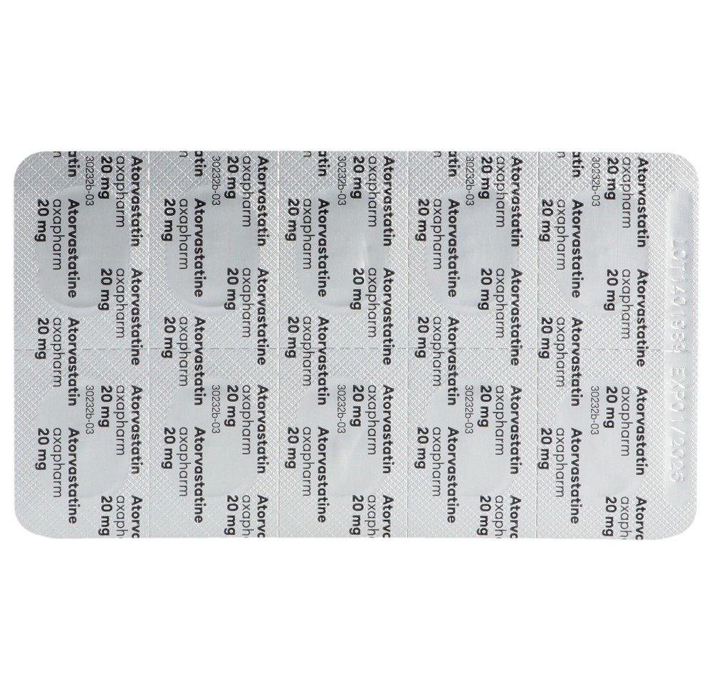 ATORVASTATINE axapharm cpr pell 20 mg 30 pce ATORVASTATINE axapharm cpr pell 20 mg 30 pce